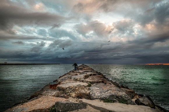 Jetty And Approaching Storm (2)