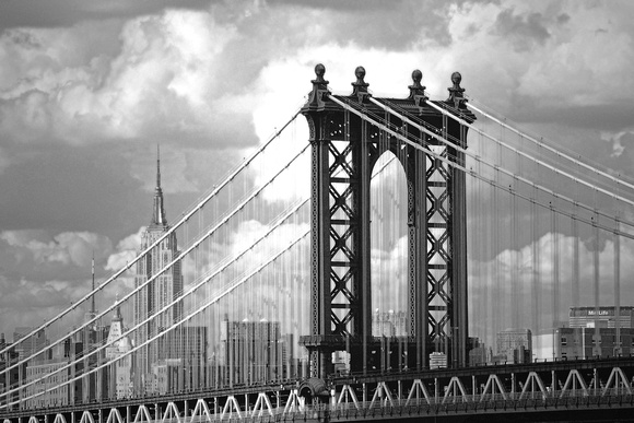 Manhattan Bridge and Mid Town View, New York City