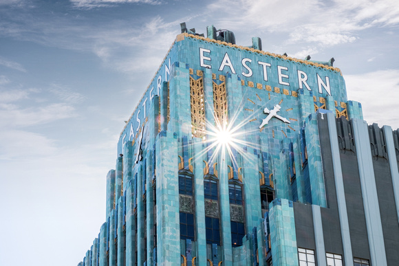 Sun Shining Through Grillwork on Eastern Columbia Building, Los Angeles