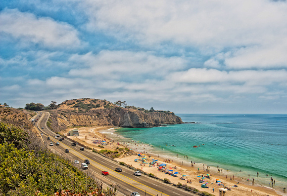 Pacific Coast Highway and View of El Moro Beach