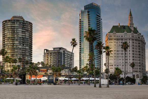 Gaucho Beach and Skyline, Alamitos Beach, Long Beach, CA