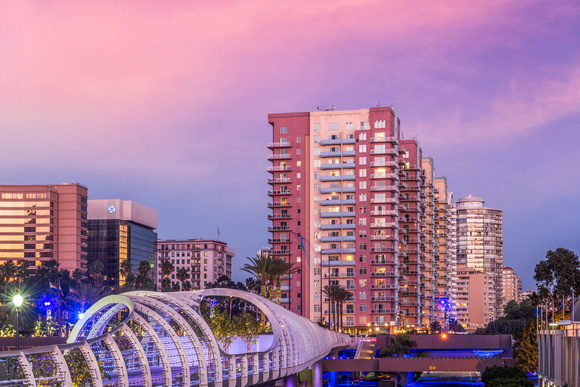 Long Beach Skyline and Rainbow Bridge