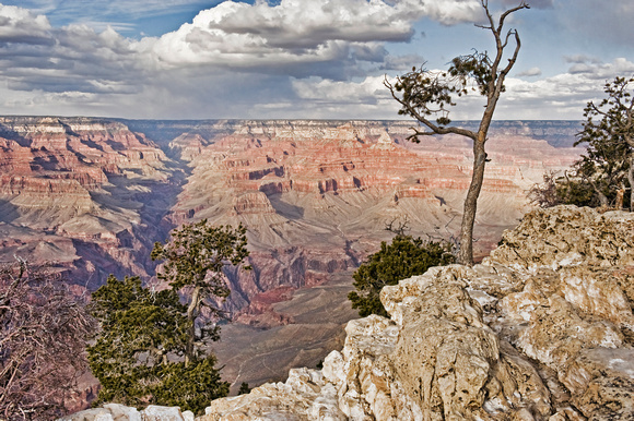 Grand Canyon Vista and Pre Storm Sky