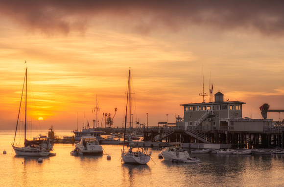 Pre-Dawn Scene, Avalon Harbor, Catalina Island