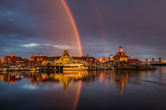 Rainbow Over Shoreline Village, Long Beach, Ca.