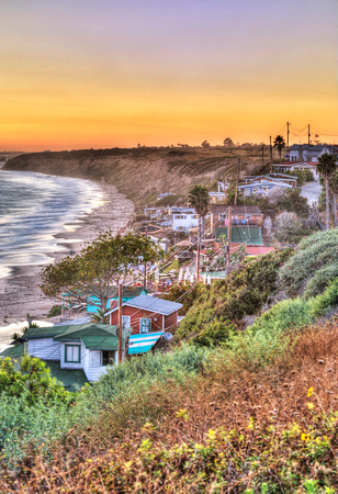 View of Crystal Cove Historic District from Pacific Coast Highway