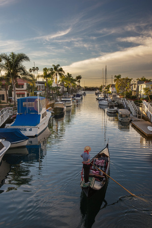Gondolier, Napels Canal, Long Beach, Ca.